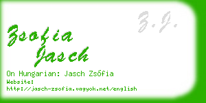 zsofia jasch business card